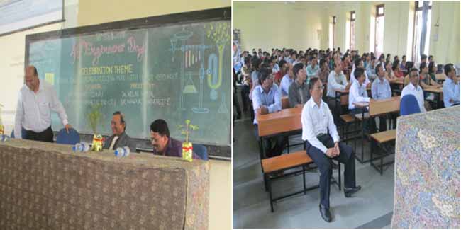 L to R: Prashant Singru, Dr. V.S. Sapkal, Prof. T.B. Chahande, also Engrossed audience at the Engineers day Celebration.