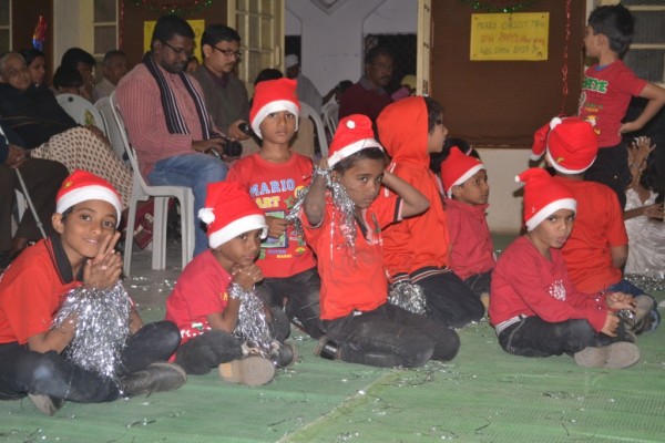 Little kids waiting for Santa Claus