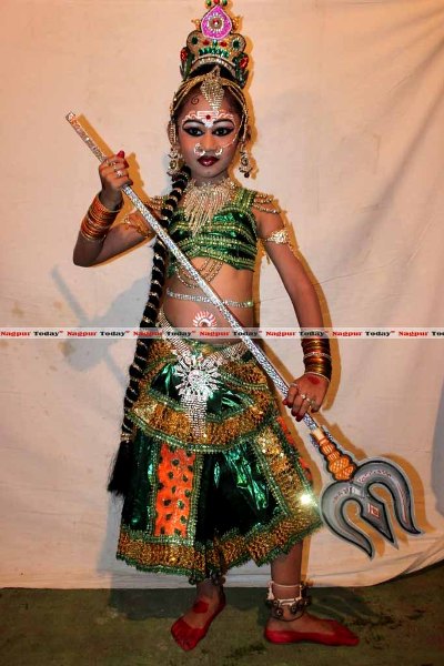 A pose by Anushka from the performance on 'Shambhu Shankara'