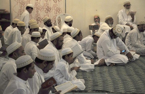 Dawoodi Bohra community members offered prayer at the mosque  for the departed soul of their spiritual leader Dr. Syedna Mohammad Burhanuddin.