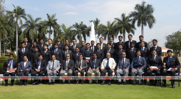 Avinash Chander posing with Officers of IOFS (I) batch on 14 Feb 2014 after valedictory function at NADP Ambajhari Nagpur