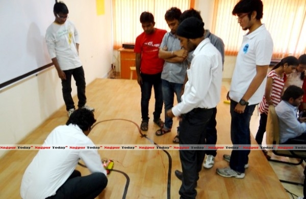 Track provided to the students for testing the line followers at the Robotics workshop, RCOEM
