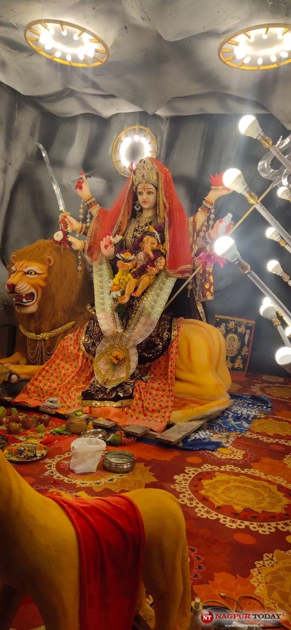Maa Durga Idol Installed In Mountains And Caves At Mecosabagh