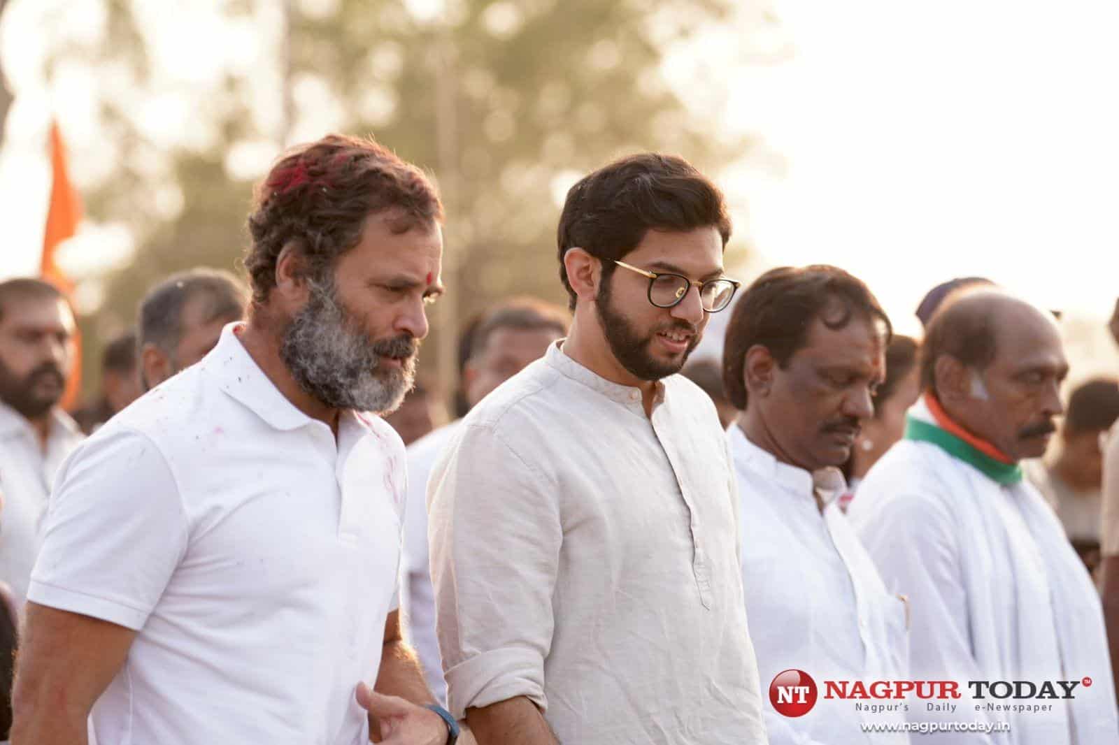 Aaditya Thackeray Joins Rahul Gandhi In His Bharat Jodo Yatra In Maharashtra