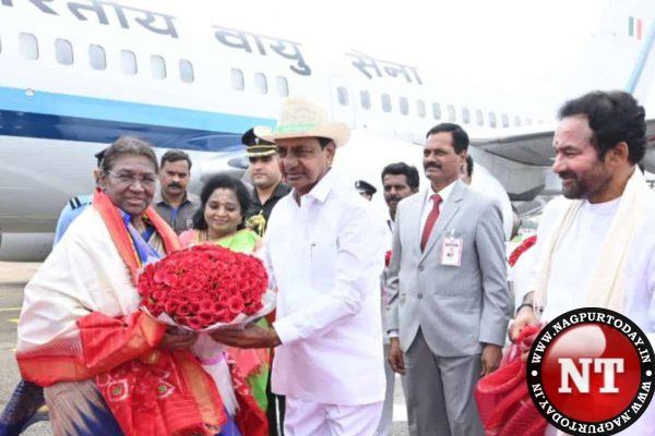 Prez Murmu reaches Hyderabad to attend Alluri’s birth anniversary fete