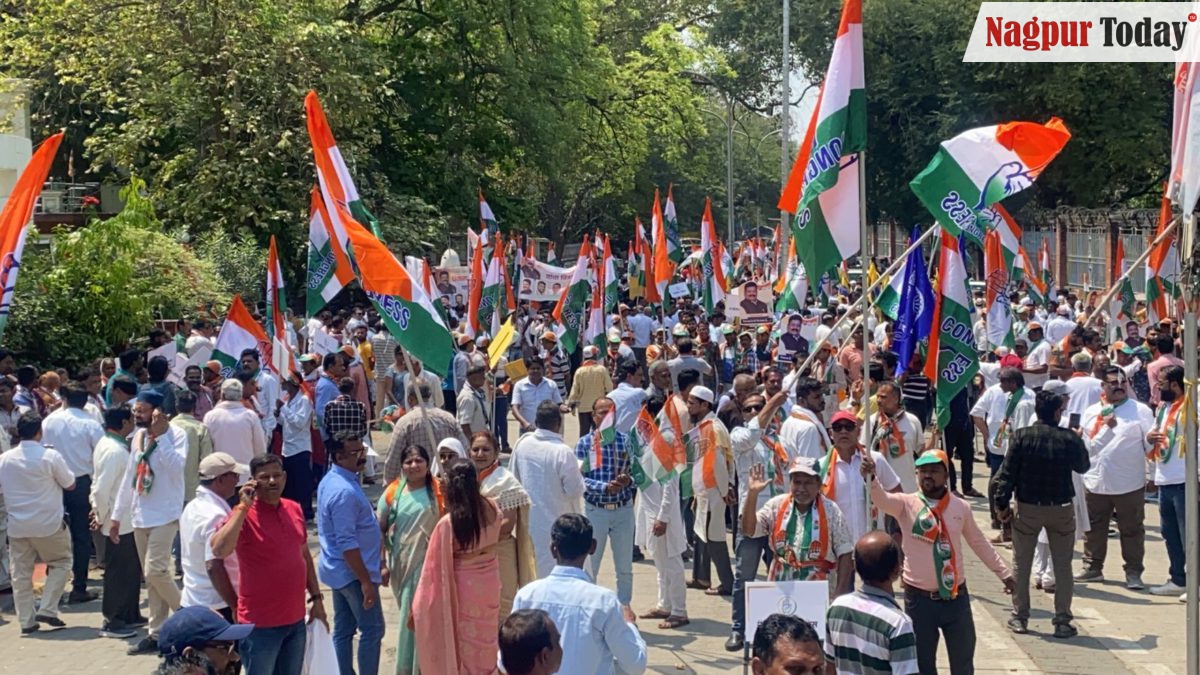 Vikas Thakre of Congress files papers for Nagpur Lok Sabha seat