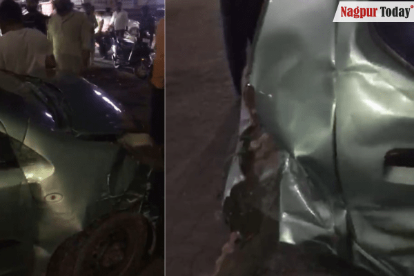 Drunk Politician’s Son Crashes Audi, Damages Multiple Vehicles in High-Speed Nagpur Incident