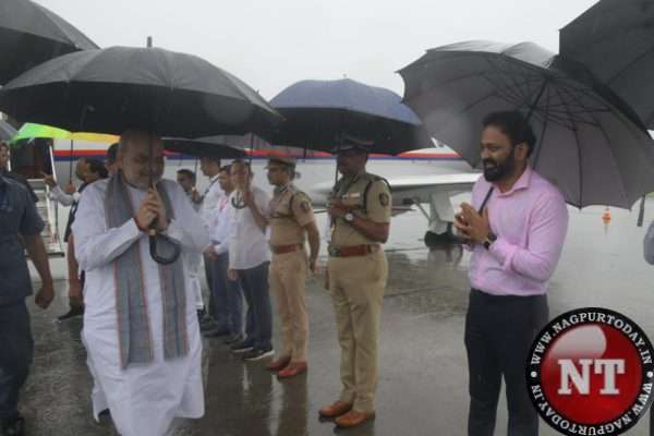 Union Home Minister Amit Shah Arrives in Nagpur