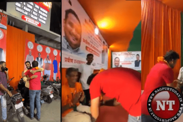 Congress Candidate Bunty Shelke’s Unexpected Visit to BJP Office Stirs Buzz in Nagpur!