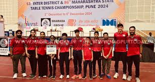 Nagpur District Men’s Table Tennis Team Creates History with Silver at State Championship