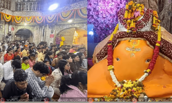 Sea of devotion at Nagpur’s Tekdi Ganesh Temple on Til Chaturthi for blessings