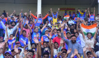 How is the josh? High…: VCA’s Jamtha Stadium comes alive with fans in blue chant “India! India!”